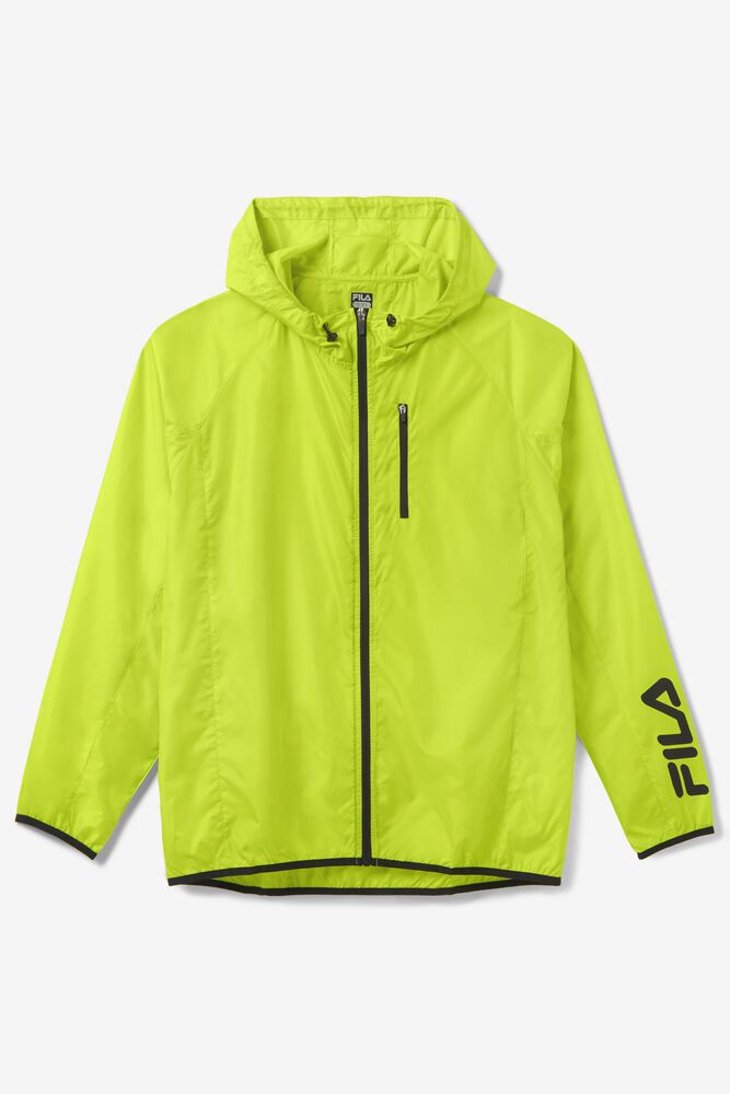 Fila Jacket Mens Light Green - Trail Run Windbreaker - Philippines 9047213-CW